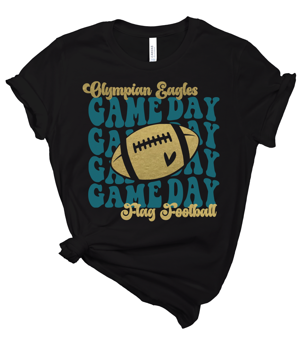 Game Day Olympian Eagles Flag Football Tee