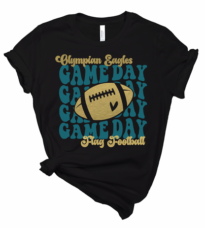 Game Day Olympian Eagles Flag Football Tee