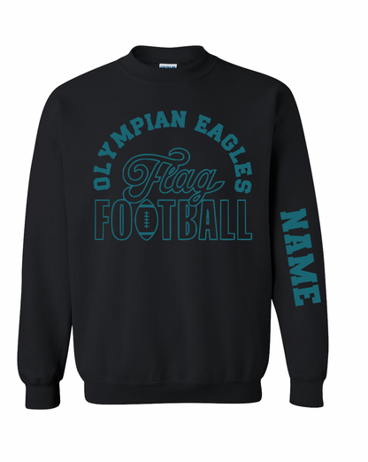 Simple Olympian Eagles Flag Football  Crewneck Sweatshirt
