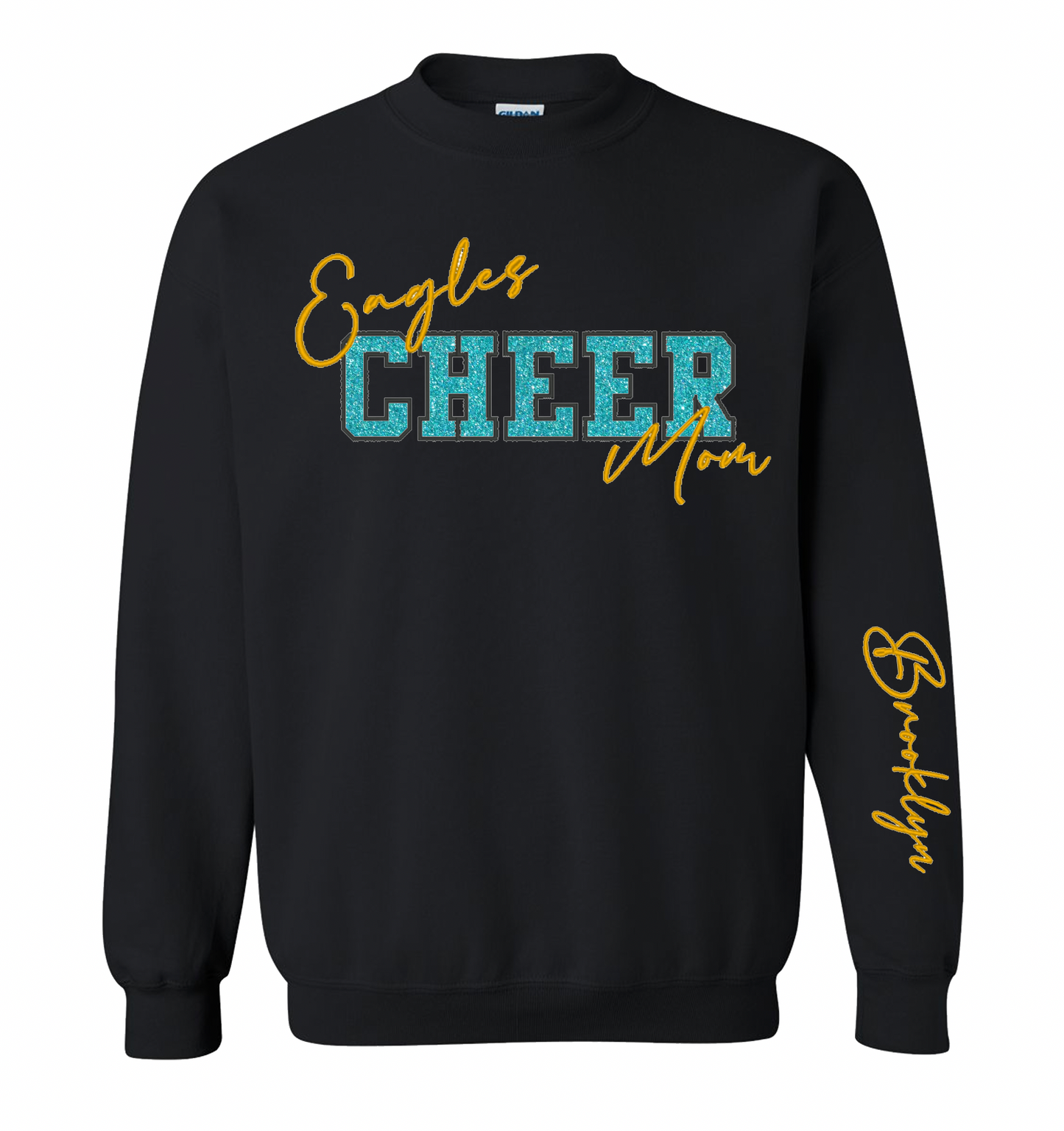 Eagles Cheerleading Embroidered Crewneck Sweatshirt