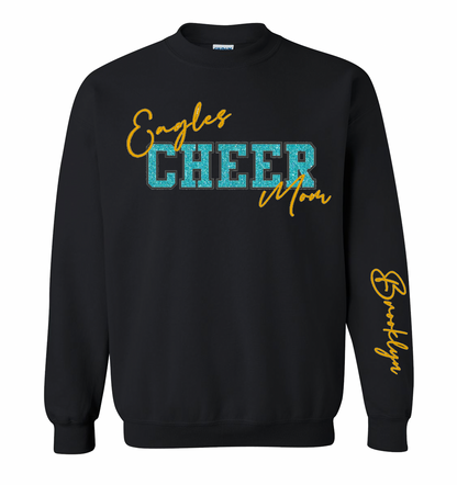 Eagles Cheerleading Embroidered Crewneck Sweatshirt