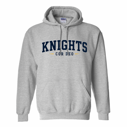 Cor Deo Knights Hooded Sweatshirt - Heather Grey