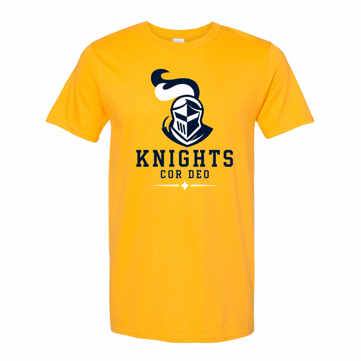Cor Deo Knights Helmet Logo Tee - Gold