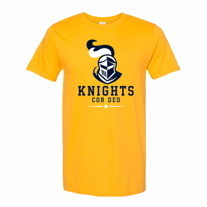 Cor Deo Knights Helmet Logo Tee - Gold