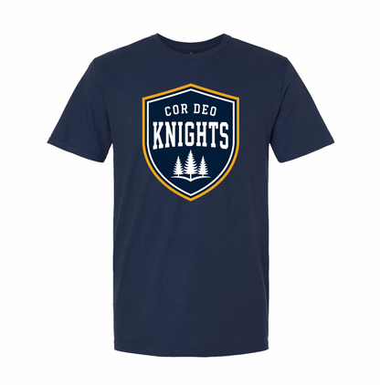 Cor Deo Knights Shield Decal Tee - Navy