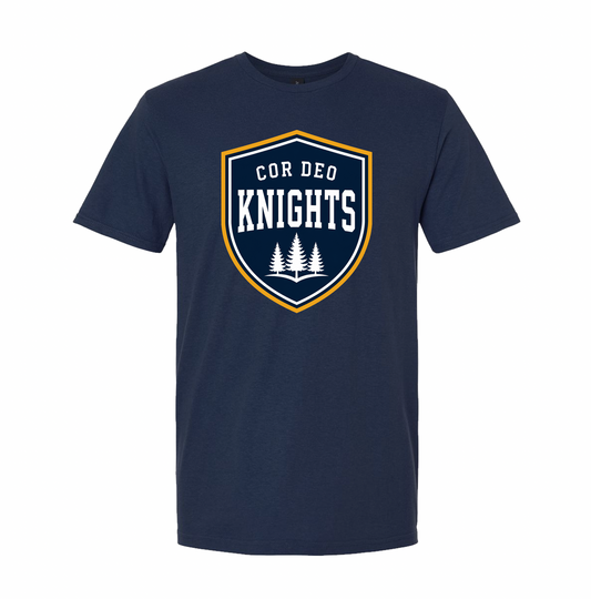 Cor Deo Knights Shield Decal Tee - Navy