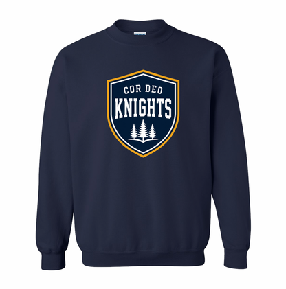 Cor Deo Knights Shield Crewneck Sweatshirt - Navy