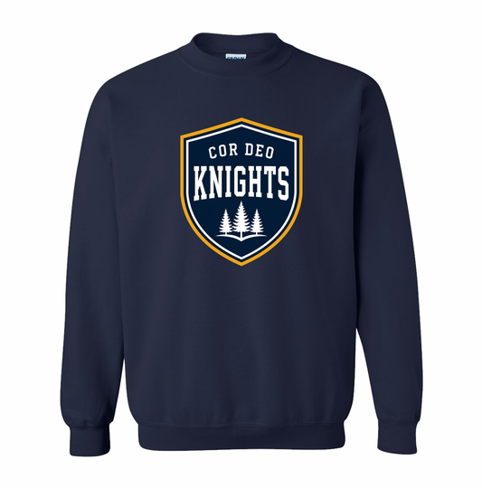 Cor Deo Knights Shield Crewneck Sweatshirt - Navy