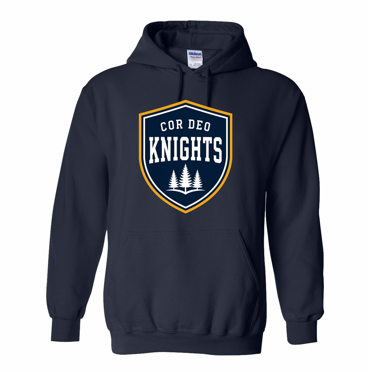 Cor Deo Knights Shield Hooded Sweatshirt - Navy