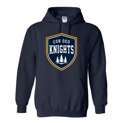 Cor Deo Knights Shield Hooded Sweatshirt - Navy