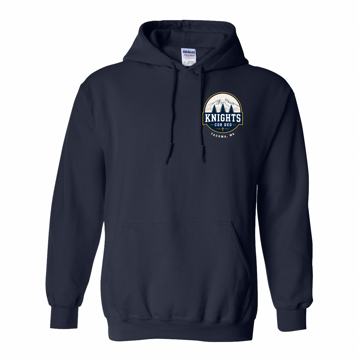 Cor Deo Knights Pocket Design Hooded Sweatshirt - Navy