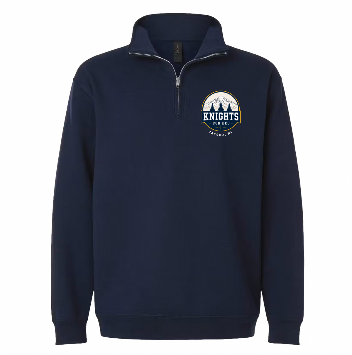 Cor Deo Knights Pocket Decal Quarter Zip Sweatshirt - Navy