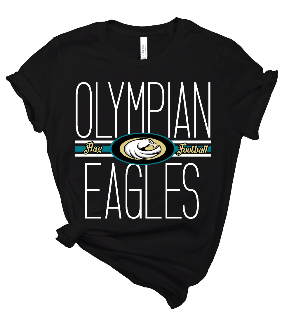 Olympian Eagles Flag Football Logo Tee