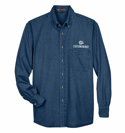 Casual Men's Denim Button Up
