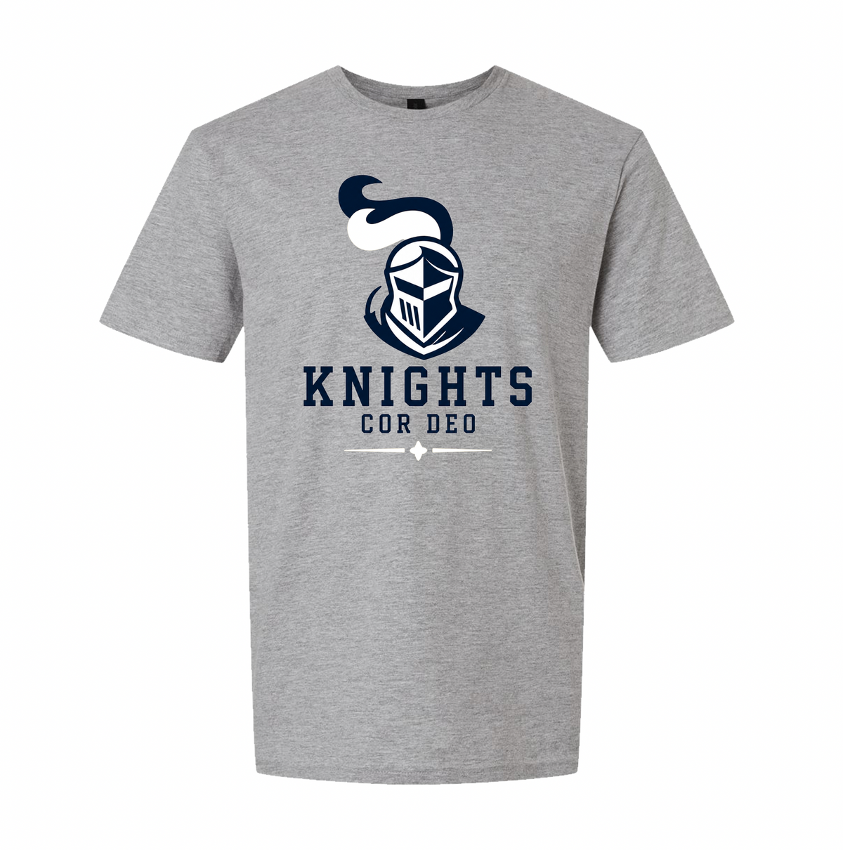 Cor Deo Knights Helmet Logo Tee - Heather Grey