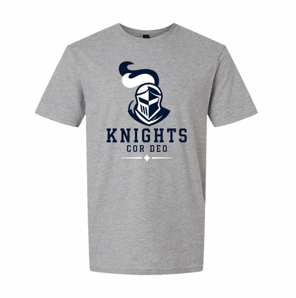 Cor Deo Knights Helmet Logo Tee - Heather Grey