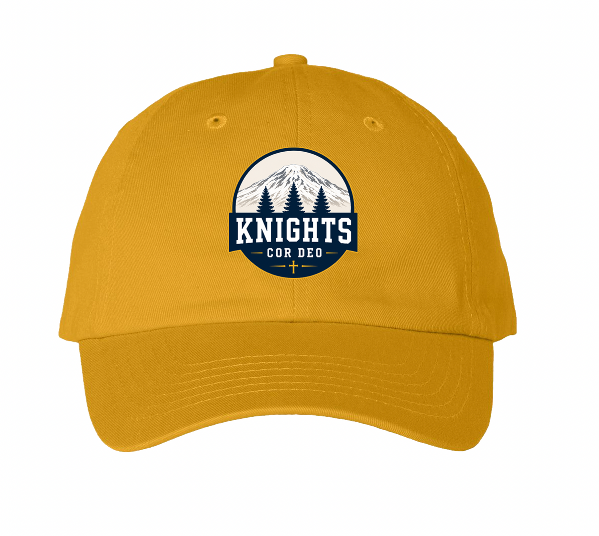 Cor Deo Knight Tree Logo 6-Panel Hat  - Gold