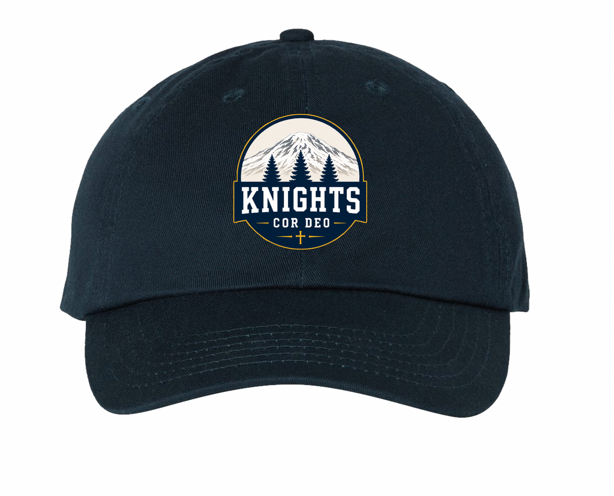 Cor Deo Knight Tree Logo 6-Panel Hat  - Navy