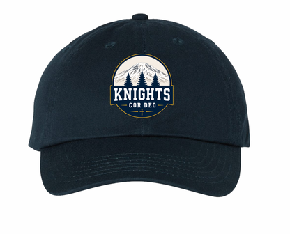 Cor Deo Knight Tree Logo 6-Panel Hat  - Navy