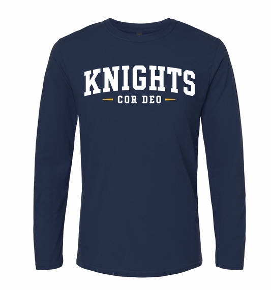 Cor Deo Knights Long Sleeve Tee - Navy