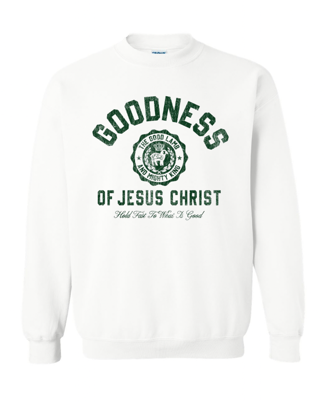 Vintage Printed Faith Sweatshirt | Goodness of Jesus Christ