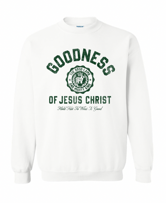 Vintage Printed Faith Sweatshirt | Goodness of Jesus Christ