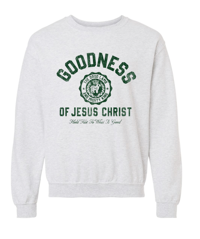 Vintage Printed Faith Sweatshirt | Goodness of Jesus Christ