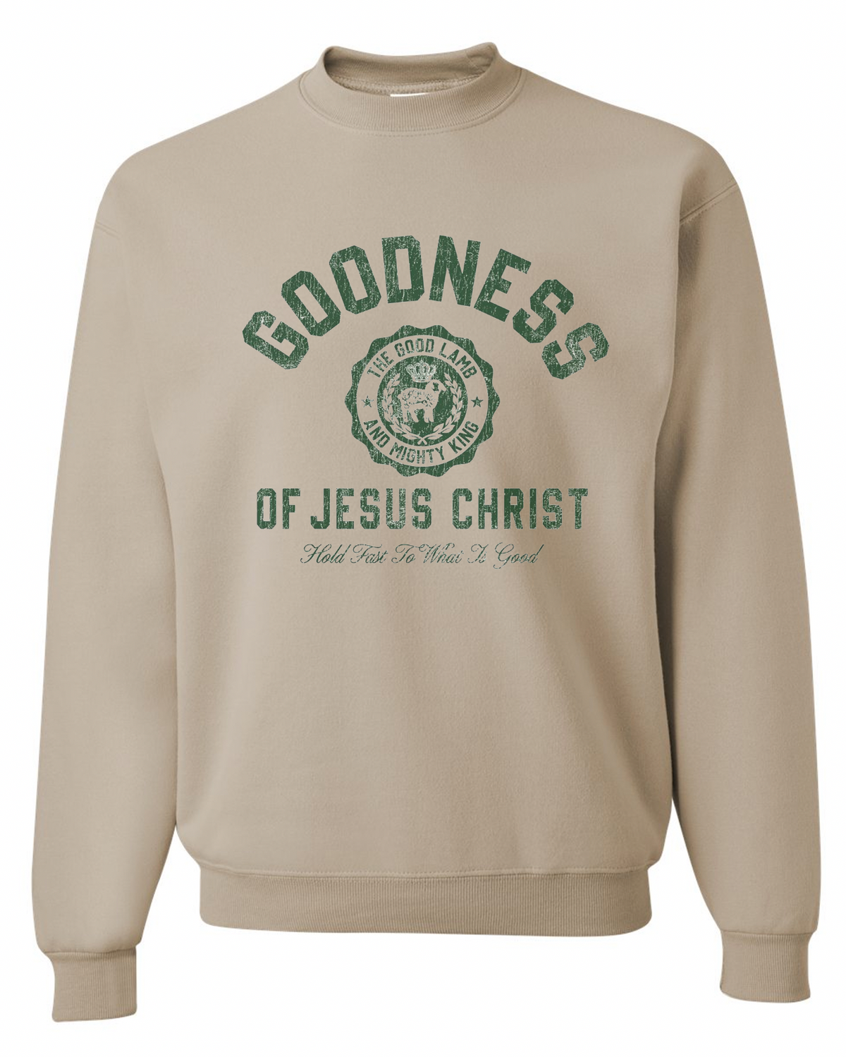 Vintage Printed Faith Sweatshirt | Goodness of Jesus Christ