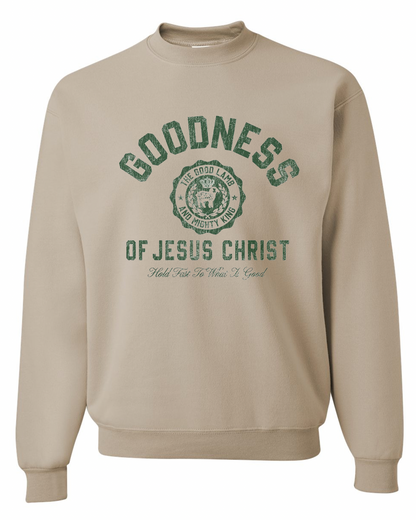 Vintage Printed Faith Sweatshirt | Goodness of Jesus Christ