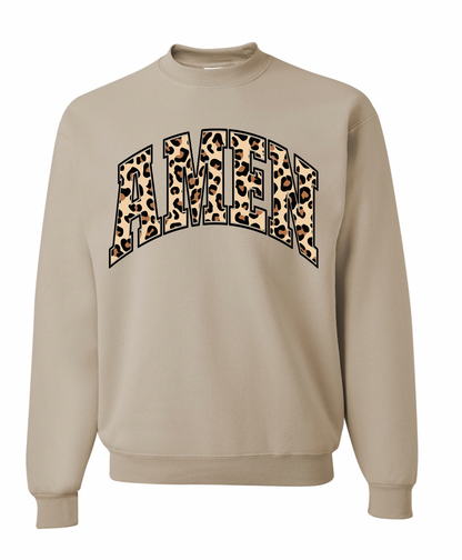 Leopard AMEN Crewneck Swetashirt