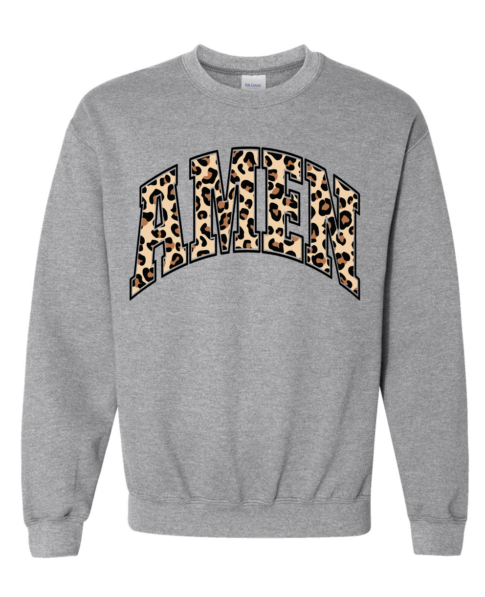 Leopard AMEN Crewneck Swetashirt