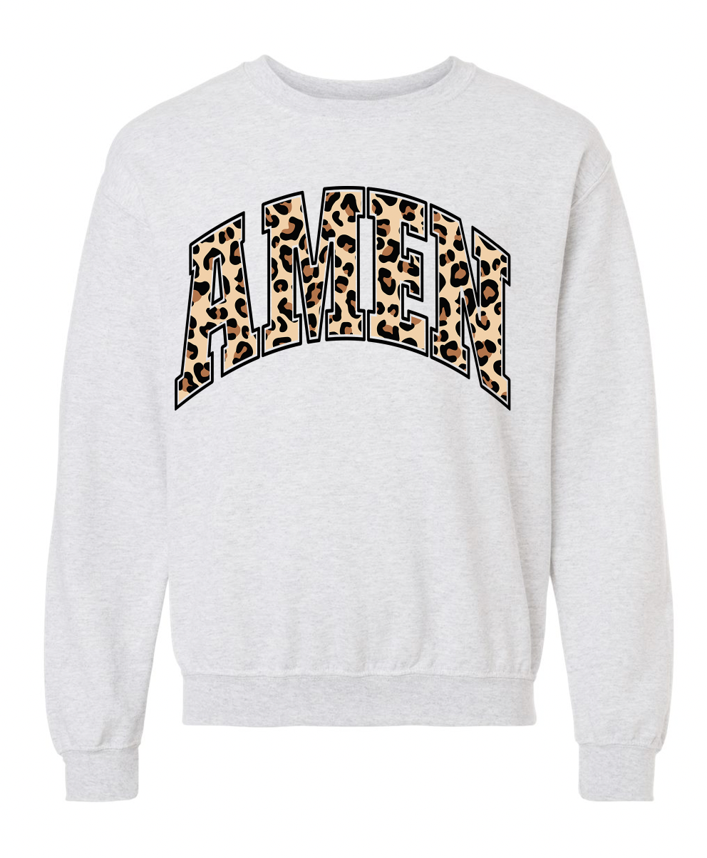 Leopard AMEN Crewneck Swetashirt