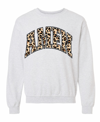 Leopard AMEN Crewneck Swetashirt