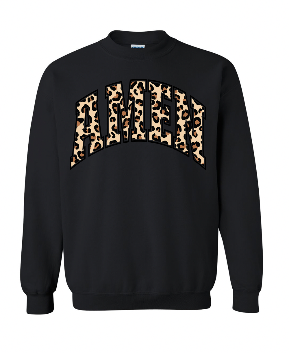 Leopard AMEN Crewneck Swetashirt