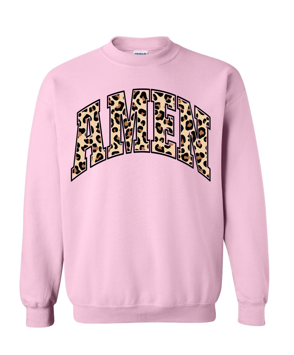 Leopard AMEN Crewneck Swetashirt