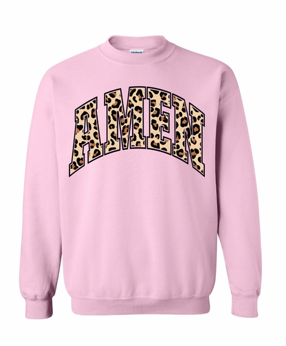 Leopard AMEN Crewneck Swetashirt