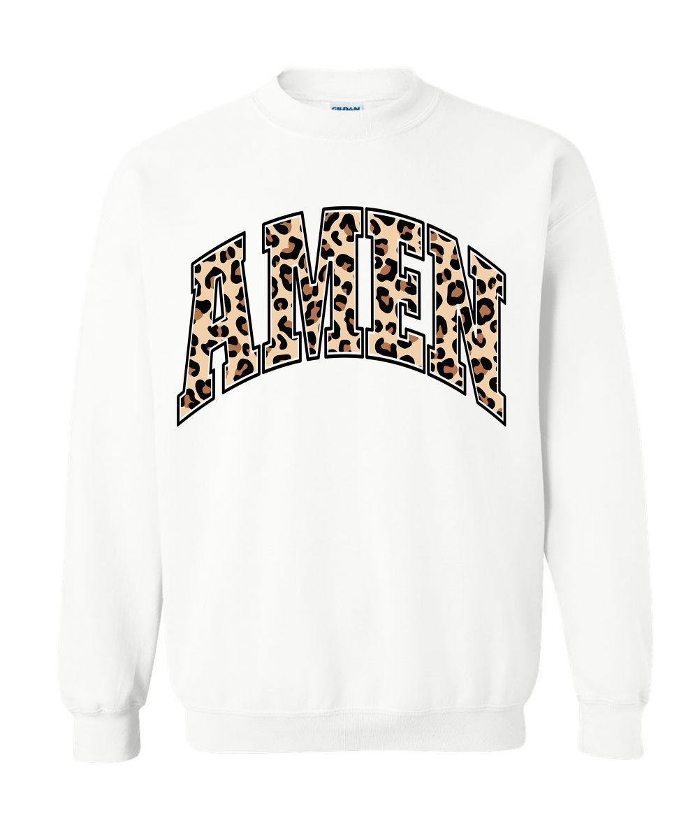 Leopard AMEN Crewneck Swetashirt