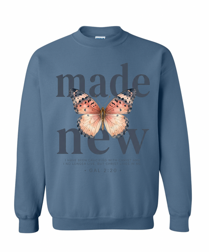Made New Crewneck Sweatshirt | I Have Been Crucified With Christ Gal 2:20