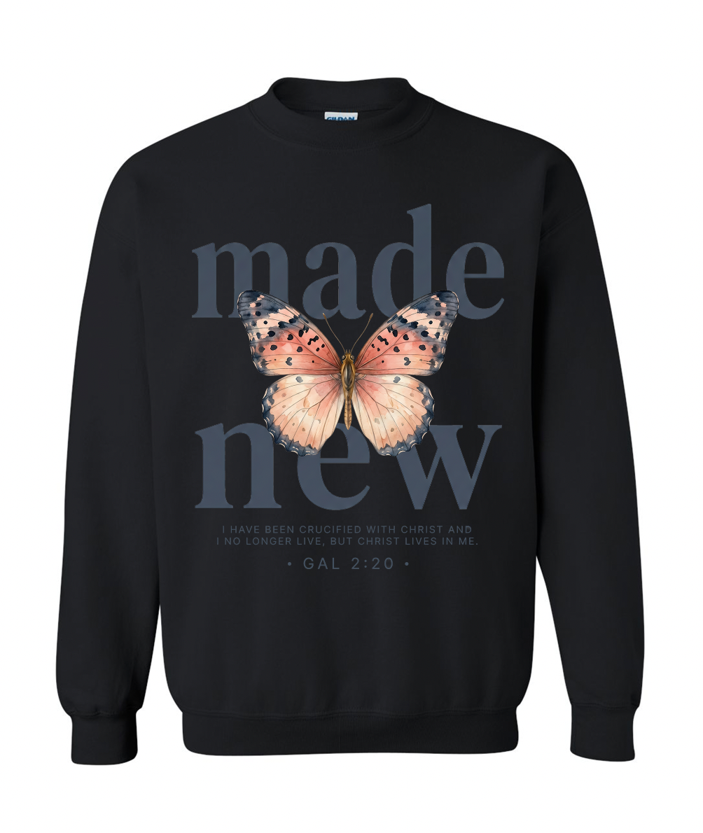 Made New Crewneck Sweatshirt | I Have Been Crucified With Christ Gal 2:20