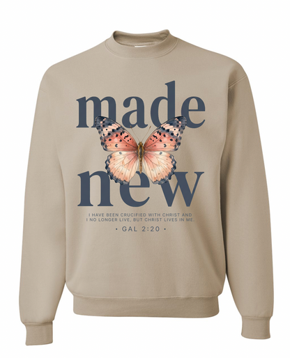 Made New Crewneck Sweatshirt | I Have Been Crucified With Christ Gal 2:20