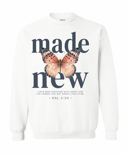 Made New Crewneck Sweatshirt | I Have Been Crucified With Christ Gal 2:20