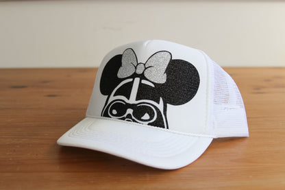 Personalized Star Wars Darth Mickey and Minnie Disney Trucker Hats  - Adult and Youth