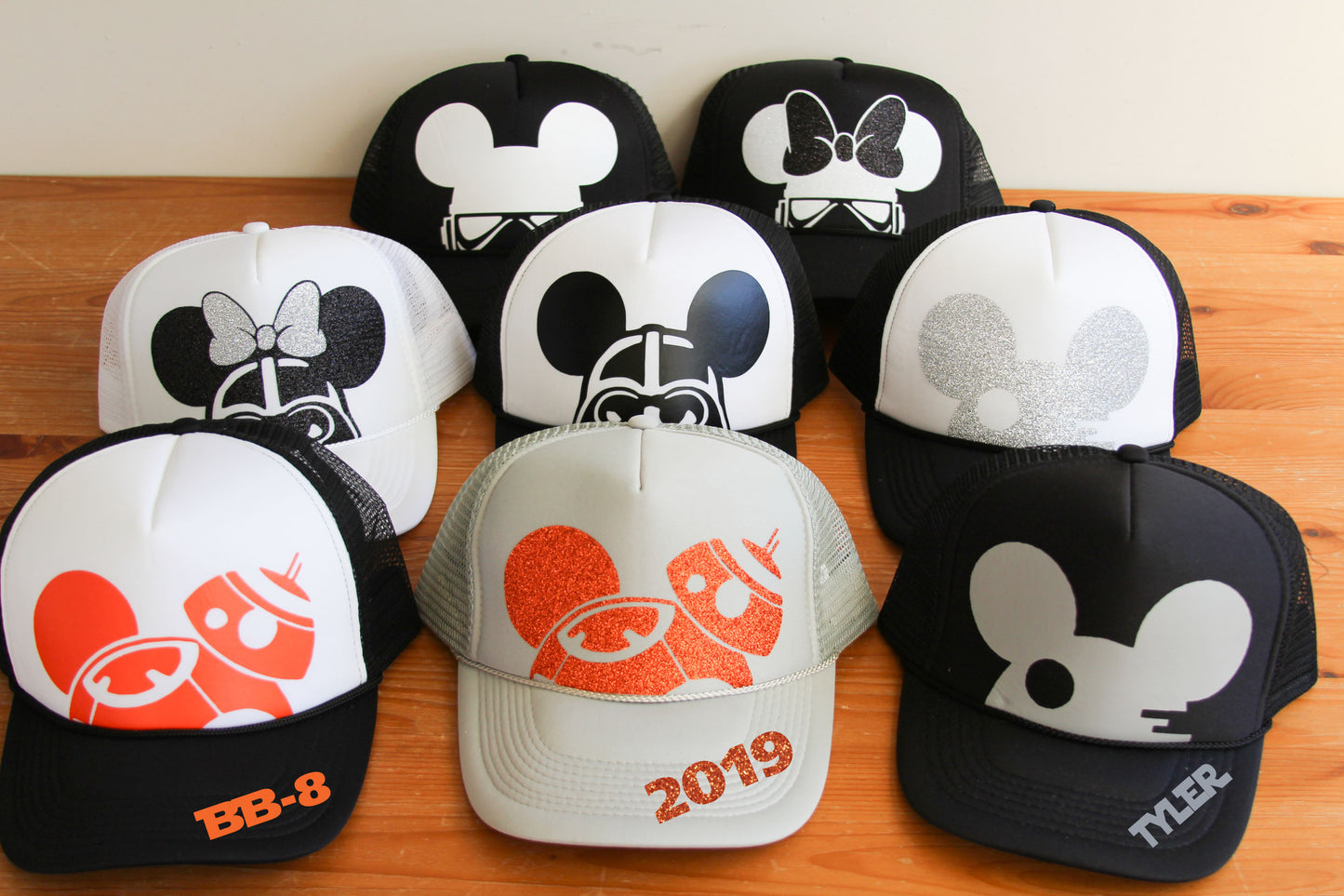 Personalized Star Wars BB-8 Disney Trucker Hats  - Adult and Youth