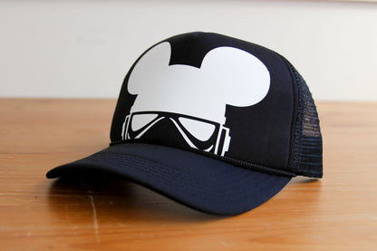 Personalized Star Wars Storm Trooper Mickey and Minnie Disney Trucker Hats  - Adult and Youth