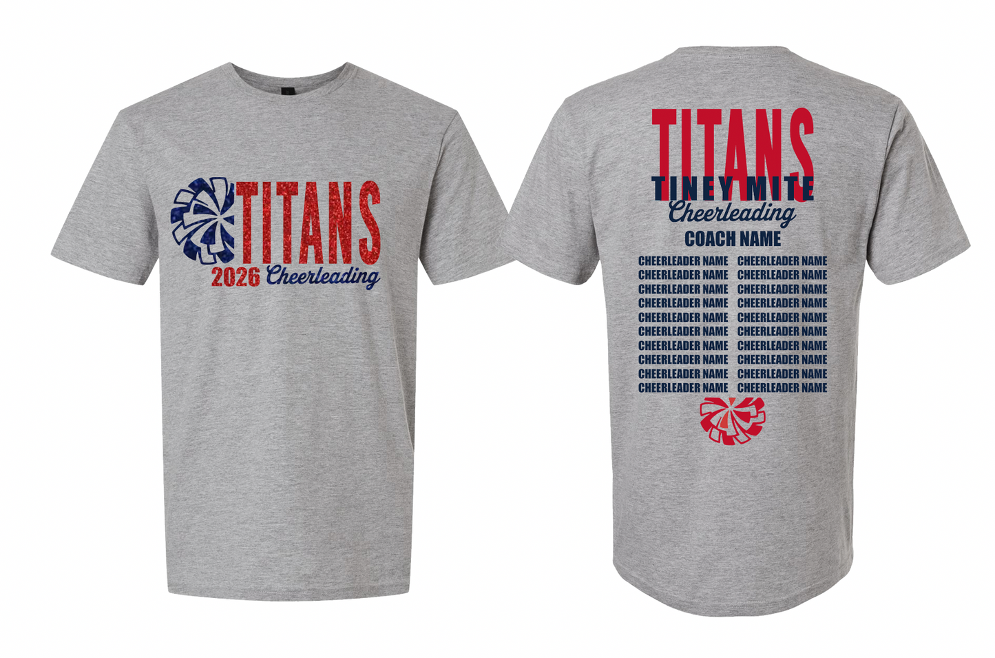 2026 Rancho Hills Titans Cheer Roster Tiney Mite - Tee, Crewneck, Hoodie