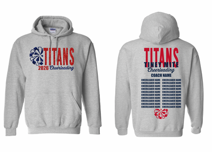 2026 Rancho Hills Titans Cheer Roster Tiney Mite - Tee, Crewneck, Hoodie
