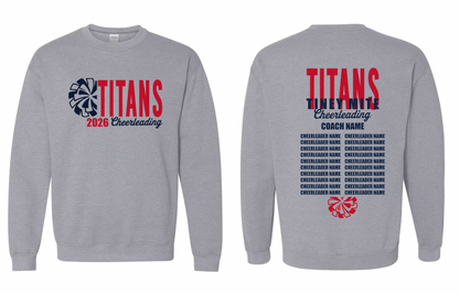 2026 Rancho Hills Titans Cheer Roster Tiney Mite - Tee, Crewneck, Hoodie