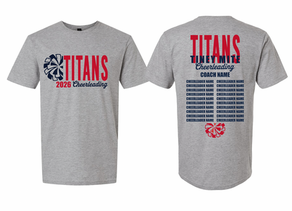 2026 Rancho Hills Titans Cheer Roster Tiney Mite - Tee, Crewneck, Hoodie