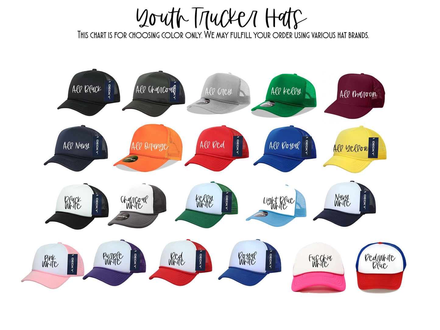 Personalized Team Trucker Hats | Team Spirit | Team Mascot