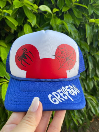 Spider-Man Adult Personalized Disney Trucker Hats  - Adult and Youth